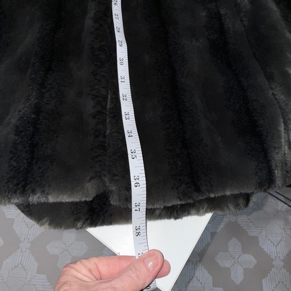 Kristen Blake Charcoal Faux Fur Teddy Coat - Picture 3 of 11